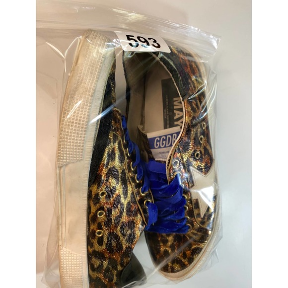 Golden Goose May Star Leopard-Print Low Sneakers Size 42 - Picture 8 of 8